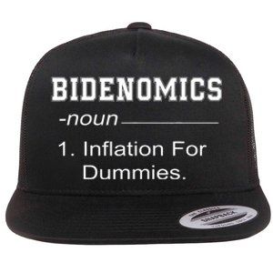 Bidenomics Definition Biden Economic Funny Anti Biden Flat Bill Trucker Hat