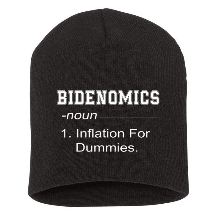 Bidenomics Definition Biden Economic Funny Anti Biden Short Acrylic Beanie