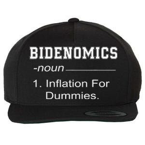 Bidenomics Definition Biden Economic Funny Anti Biden Wool Snapback Cap