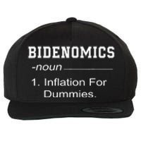 Bidenomics Definition Biden Economic Funny Anti Biden Wool Snapback Cap