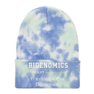 Bidenomics Definition Biden Economic Funny Anti Biden Tie Dye 12in Knit Beanie