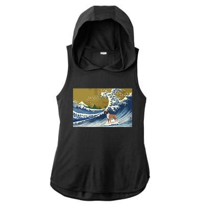 Boxer Dog Ladies PosiCharge Tri-Blend Wicking Draft Hoodie Tank