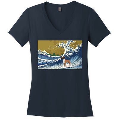 Boxer Dog Women's V-Neck T-Shirt