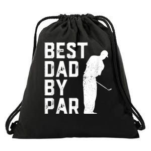 Best Dad By Par Drawstring Bag