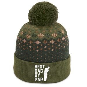 Best Dad By Par The Baniff Cuffed Pom Beanie