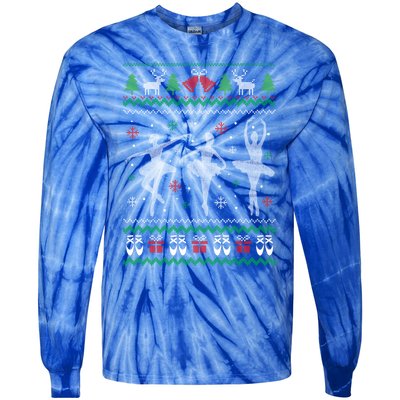 Ballet Dancer Ballerina Ugly Christmas Sweater Pointe Shoe Gift Tie-Dye Long Sleeve Shirt