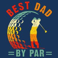 Best Dad By Par Funny Golf Daddy Fathers Day US Flag Gifts Cooling Performance Crew T-Shirt