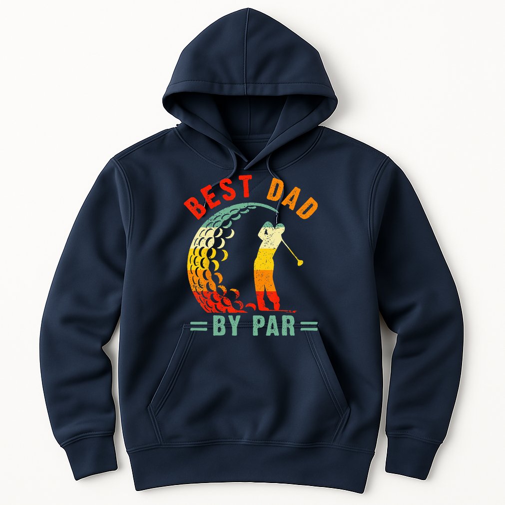 Best Dad By Par Funny Golf Daddy Fathers Day US Flag Gifts Hoodie