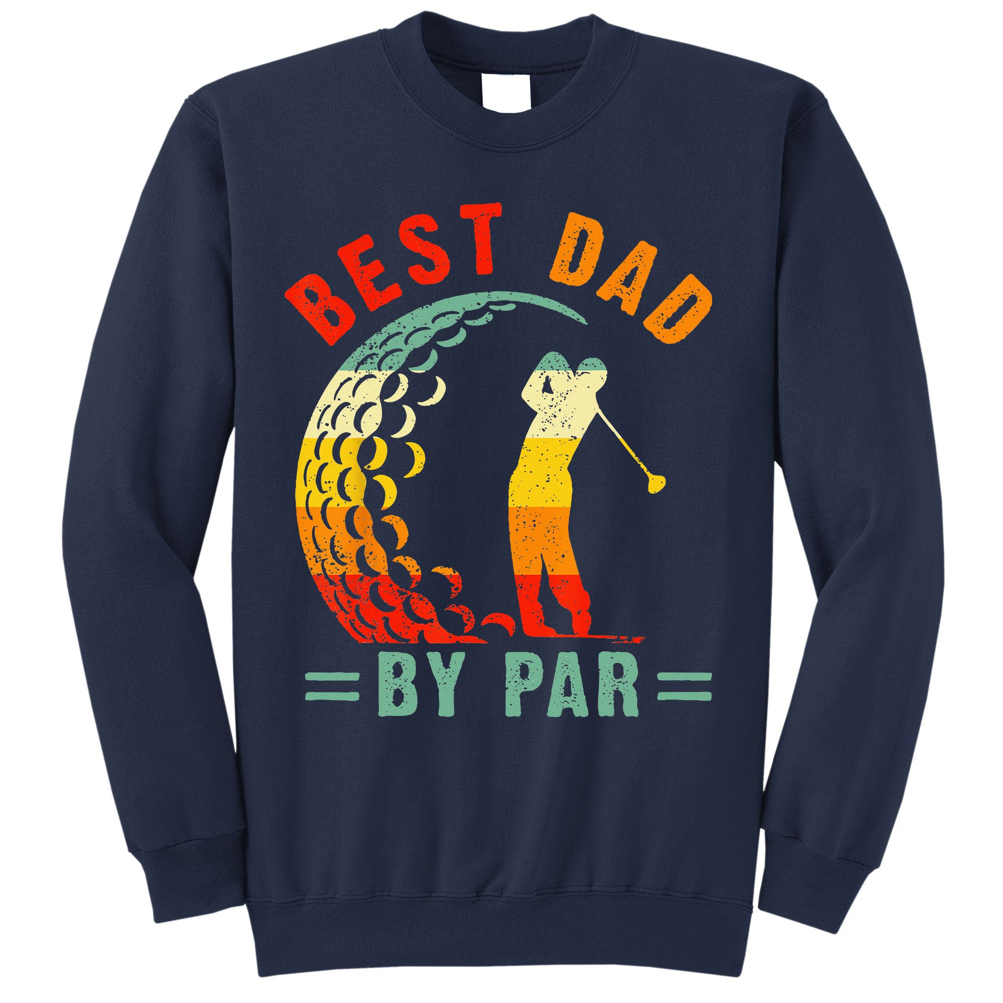 Best Dad By Par Funny Golf Daddy Fathers Day US Flag Gifts Sweatshirt