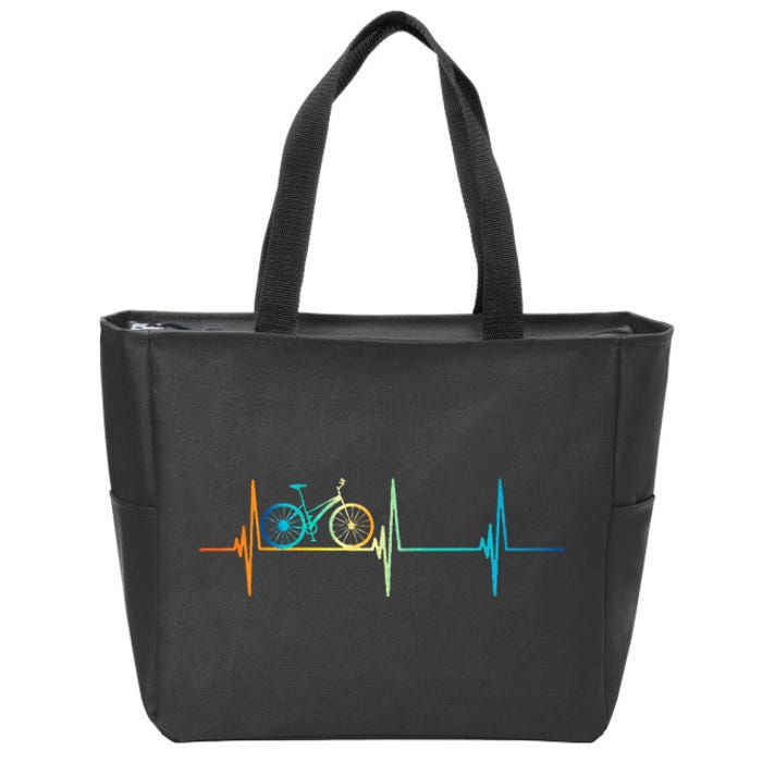 Bicycle Driving Bicyclist Cyclist Bike Rider Zip Tote Bag