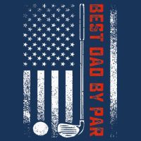 Best Dad By Par Funny Golf Daddy Fathers Day US Flag Gifts Toddler T-Shirt