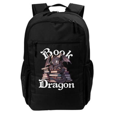 Book Dragon Book Lover Bookworm Funny Book Reader Librarian Daily Commute Backpack
