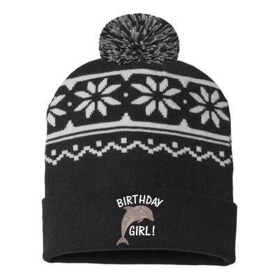 Birthday Dolphin USA-Made Snowflake Beanie