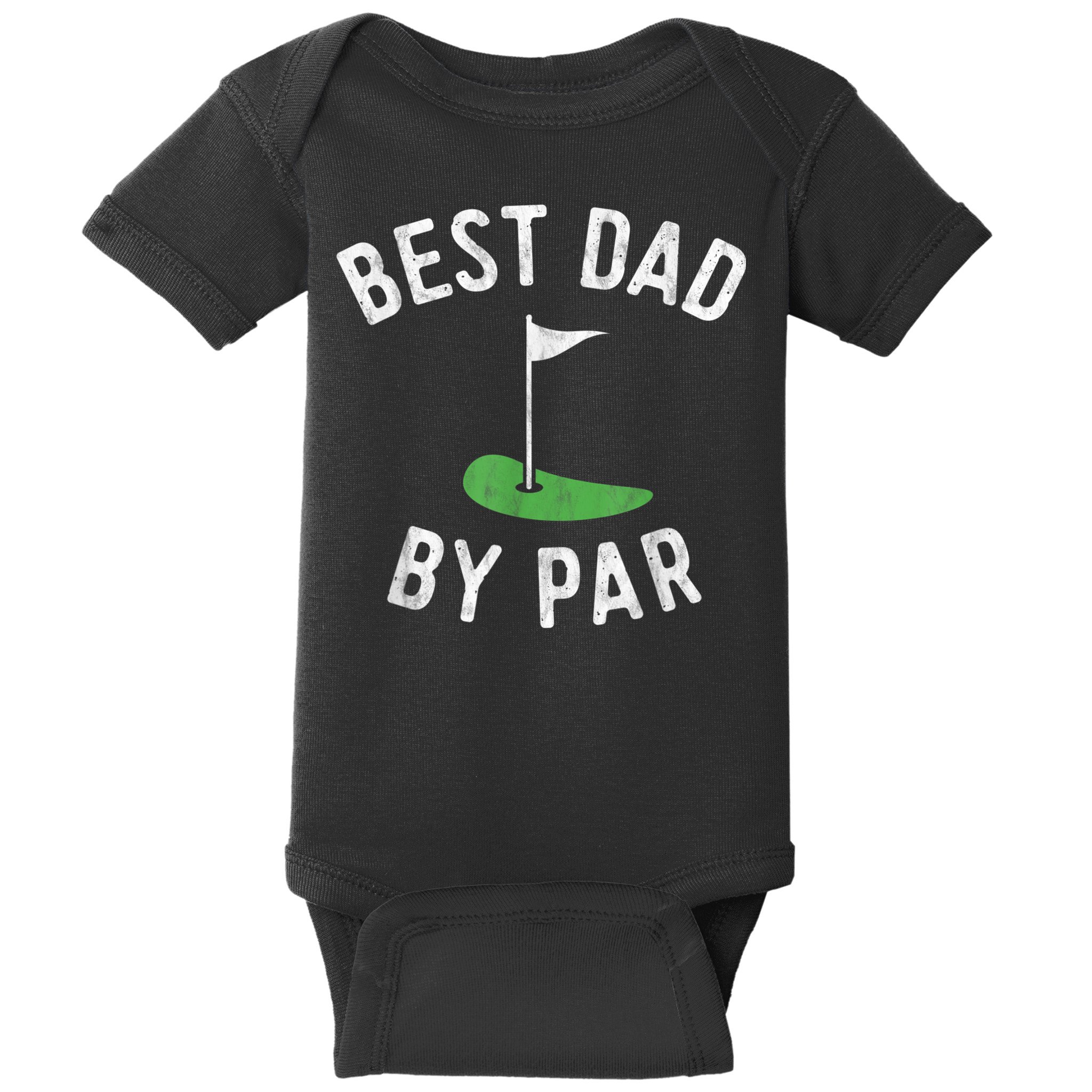Best Dad By Par Funny Golf Fathers Day Gift Daddy Baby Bodysuit