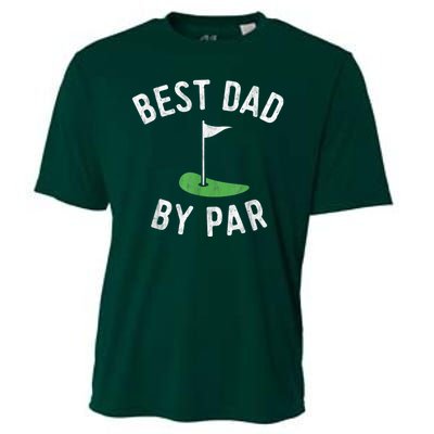 Best Dad By Par Funny Golf Fathers Day Gift Daddy Cooling Performance Crew T-Shirt