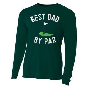 Best Dad By Par Funny Golf Fathers Day Gift Daddy Cooling Performance Long Sleeve Crew