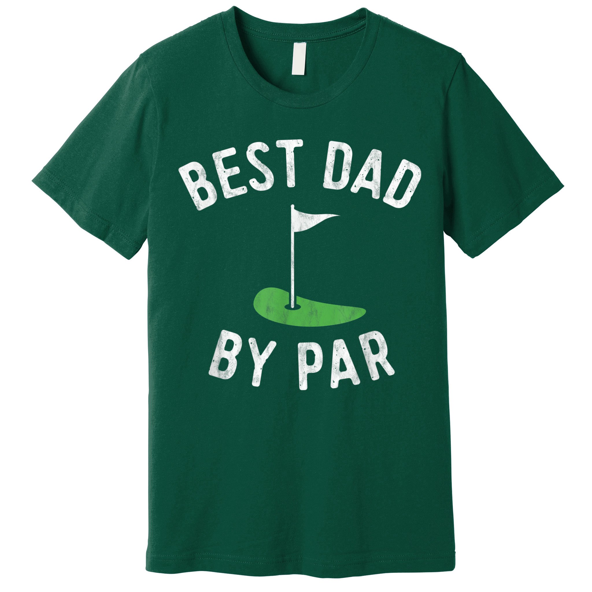 Best Dad By Par Funny Golf Fathers Day Gift Daddy Premium T-Shirt