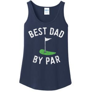 Best Dad By Par Funny Golf Fathers Day Gift Daddy Ladies Essential Tank