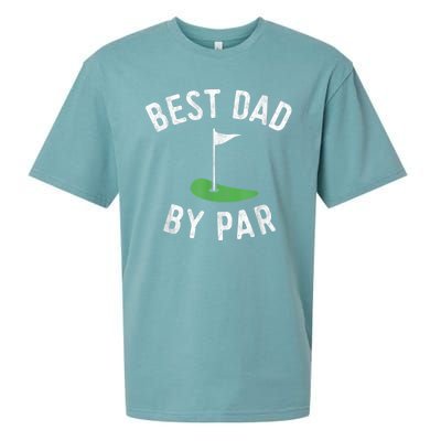 Best Dad By Par Funny Golf Fathers Day Gift Daddy Sueded Cloud Jersey T-Shirt