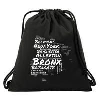 Boogie Down Bronx Neighborhoods Word Cloud Bronx New York Drawstring Bag