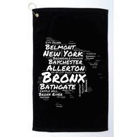 Boogie Down Bronx Neighborhoods Word Cloud Bronx New York Golf Towel