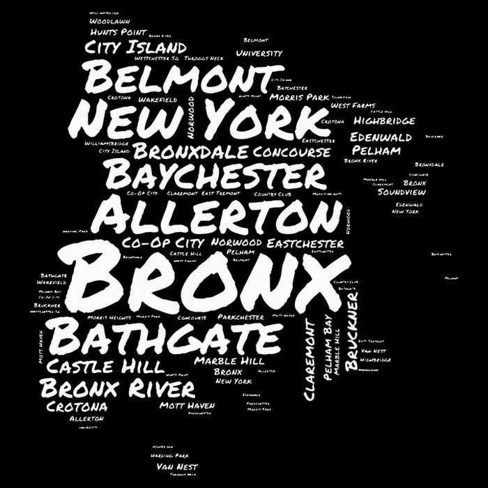 Boogie Down Bronx Neighborhoods Word Cloud Bronx New York Toddler T-Shirt