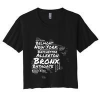 Boogie Down Bronx Neighborhoods Word Cloud Bronx New York Crop Top