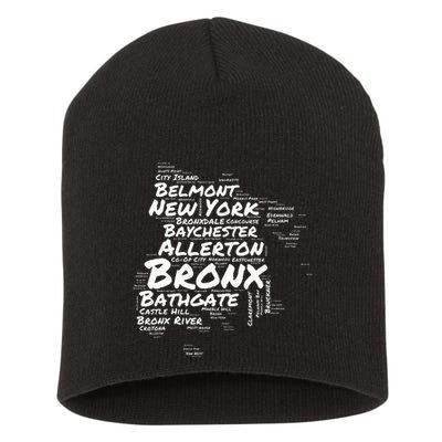 Boogie Down Bronx Neighborhoods Word Cloud Bronx New York Short Acrylic Beanie