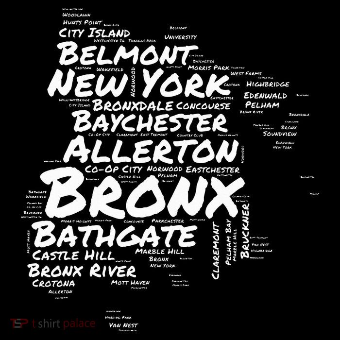 Boogie Down Bronx Neighborhoods Word Cloud Bronx New York Short Acrylic Beanie