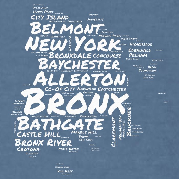 Boogie Down Bronx Neighborhoods Word Cloud Bronx New York Garment-Dyed Sweatshirt