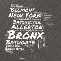 Boogie Down Bronx Neighborhoods Word Cloud Bronx New York Cotton Canvas Backpack