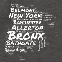 Boogie Down Bronx Neighborhoods Word Cloud Bronx New York Vector Backpack