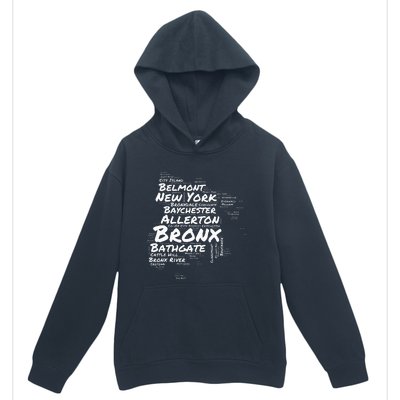 Boogie Down Bronx Neighborhoods Word Cloud Bronx New York Urban Pullover Hoodie