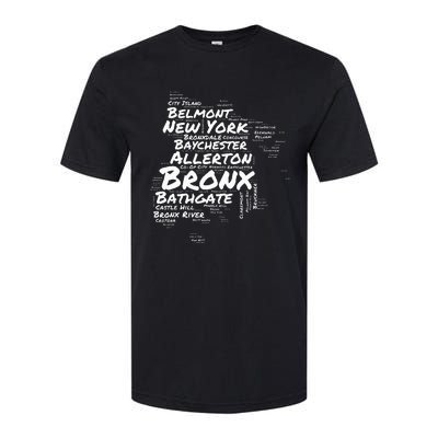 Boogie Down Bronx Neighborhoods Word Cloud Bronx New York Softstyle® CVC T-Shirt