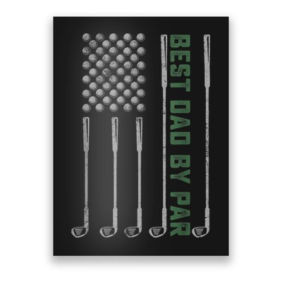 Best Dad By Par Daddy Gifts Golf Lover Golfer Fathers Day Poster