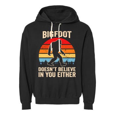 Bigfoot Doesnt Believe In You Either Bigfoot Doesn't Plus Size Garment-Dyed Fleece Hoodie