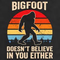 Bigfoot Doesnt Believe In You Either Bigfoot Doesn't Plus Size Garment-Dyed Fleece Hoodie