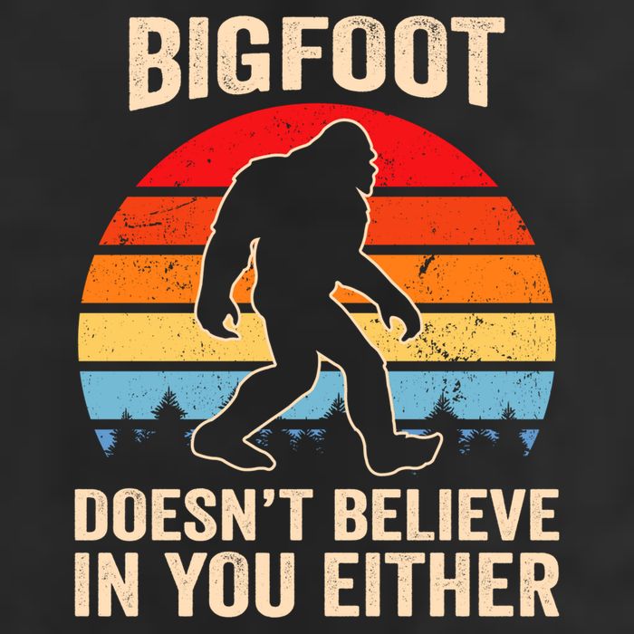Bigfoot Doesnt Believe In You Either Bigfoot Doesn't Plus Size Garment-Dyed Fleece Hoodie