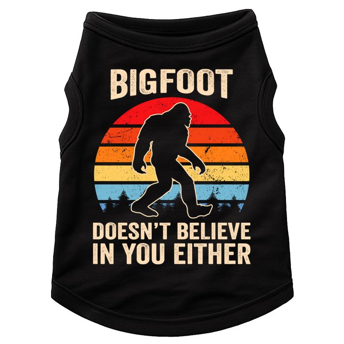 Bigfoot Doesnt Believe In You Either Bigfoot Doesn't Plus Size Doggie Tank