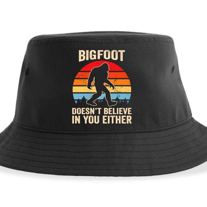 Bigfoot Doesnt Believe In You Either Bigfoot Doesn't Plus Size Sustainable Bucket Hat