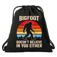 Bigfoot Doesnt Believe In You Either Bigfoot Doesn't Plus Size Drawstring Bag