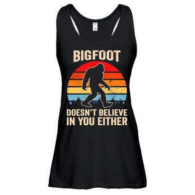 Bigfoot Doesnt Believe In You Either Bigfoot Doesn't Plus Size Ladies Essential Flowy Tank