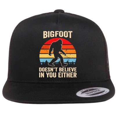 Bigfoot Doesnt Believe In You Either Bigfoot Doesn't Plus Size Flatbill Hat