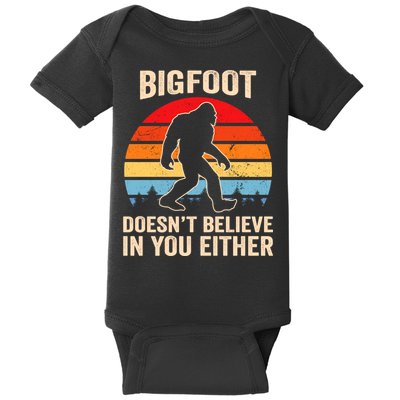 Bigfoot Doesnt Believe In You Either Bigfoot Doesn't Plus Size Baby Bodysuit