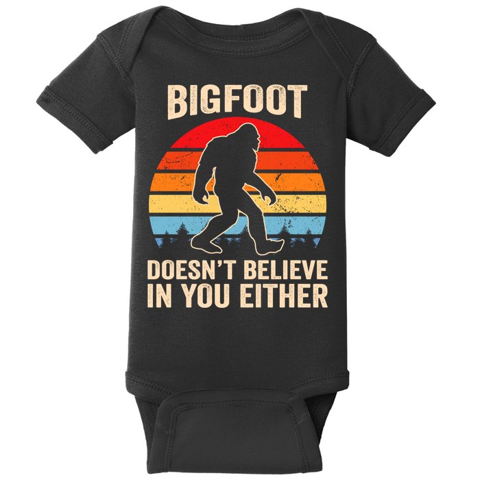 Bigfoot Doesnt Believe In You Either Bigfoot Doesn't Plus Size Baby Bodysuit