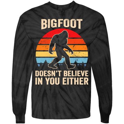 Bigfoot Doesnt Believe In You Either Bigfoot Doesn't Plus Size Tie-Dye Long Sleeve Shirt