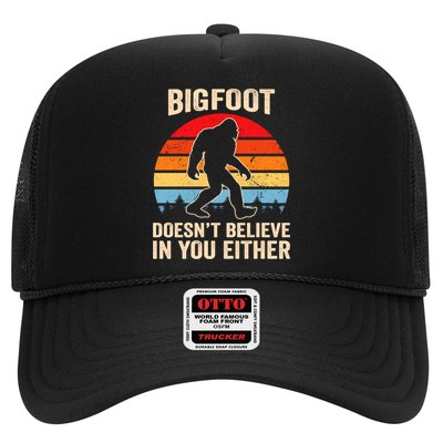 Bigfoot Doesnt Believe In You Either Bigfoot Doesn't Plus Size Trucker Hat