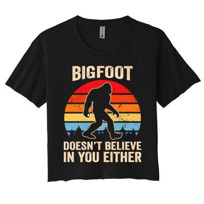 Bigfoot Doesnt Believe In You Either Bigfoot Doesn't Plus Size Crop Top