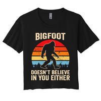 Bigfoot Doesnt Believe In You Either Bigfoot Doesn't Plus Size Crop Top