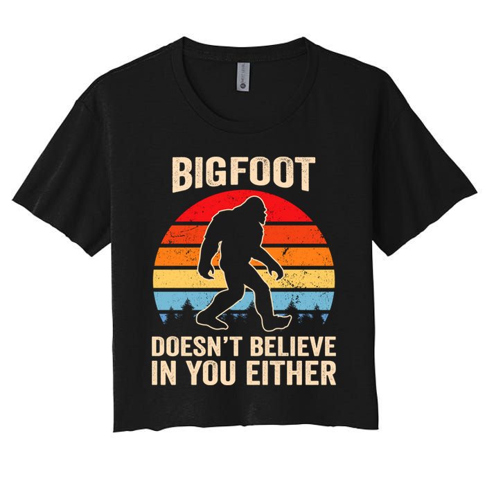 Bigfoot Doesnt Believe In You Either Bigfoot Doesn't Plus Size Crop Top